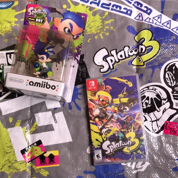 Nintendo Splatoon 3 Switch Video Game and Inkling Boy Amiibo Sealed Set 🦑🐙 - Picture 3 of 17